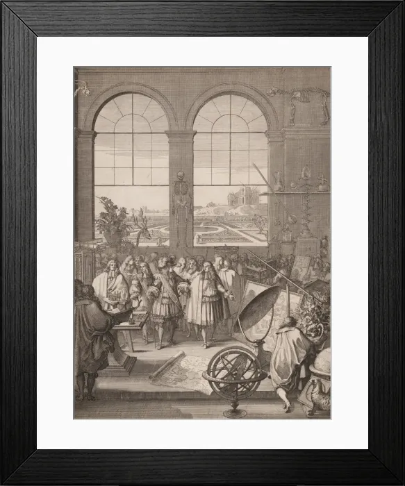Framed Print : Louis XIV Visiting the Royal Academy of Sciences, 1671. Creator Framed Print : Louis XIV Visiting the Royal Academy of Sciences, 1671. Creator
