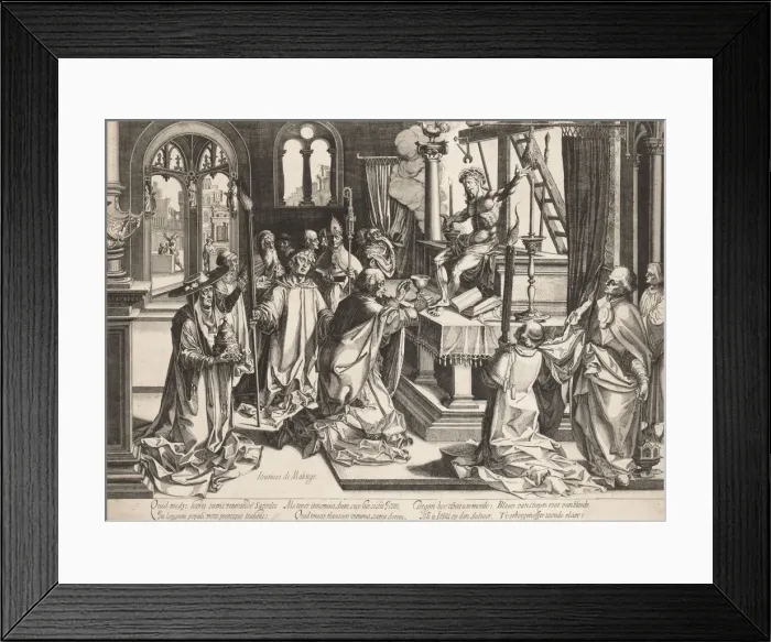 Framed Print : Mass of St. Gregory. Creator: Simon Wynhoutsz Frisius Framed Print : Mass of St. Gregory. Creator: Simon Wynhoutsz Frisius