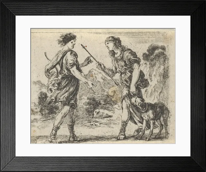 Framed Print : Cephalus and Procris, from Game of Mythology (Jeu de la Mythologie), 1644 Framed Print : Cephalus and Procris, from Game of Mythology (Jeu de la Mythologie), 1644