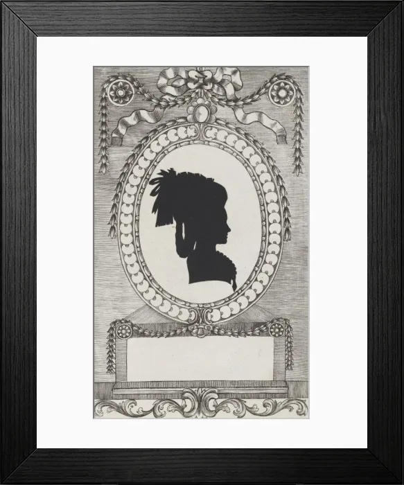 Framed Print : Silhouette of Grafin Lodroni, 1784-1834. Creator: Wilhelm Ackermann Framed Print : Silhouette of Grafin Lodroni, 1784-1834. Creator: Wilhelm Ackermann