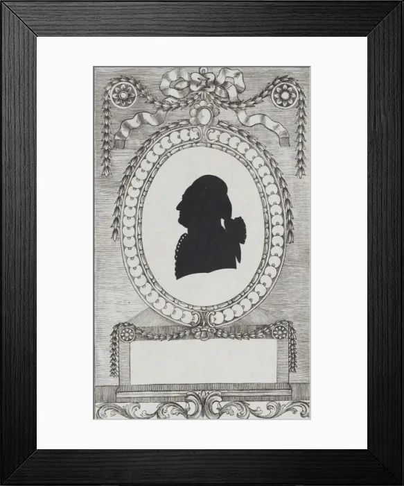 Framed Print : Silhouette of Graf Coreth, 1784-1834. Creator: Wilhelm Ackermann Framed Print : Silhouette of Graf Coreth, 1784-1834. Creator: Wilhelm Ackermann