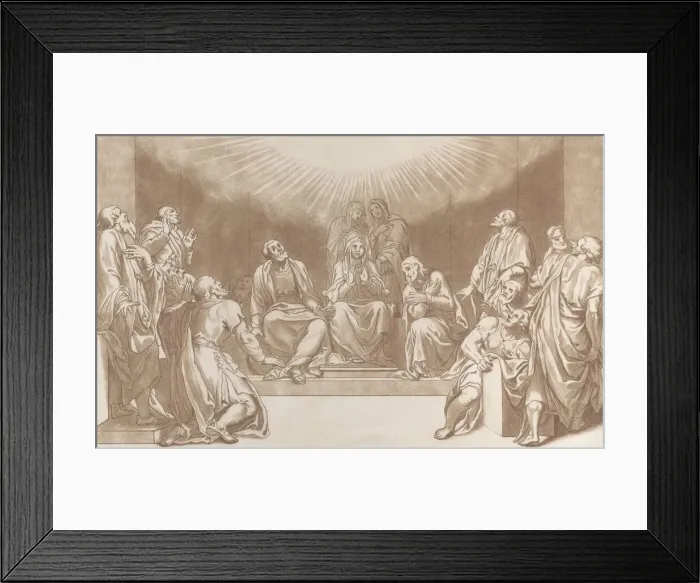 Framed Print : Descent of the Holy Ghost, 1760-90. Creator: Stefano Mulinari