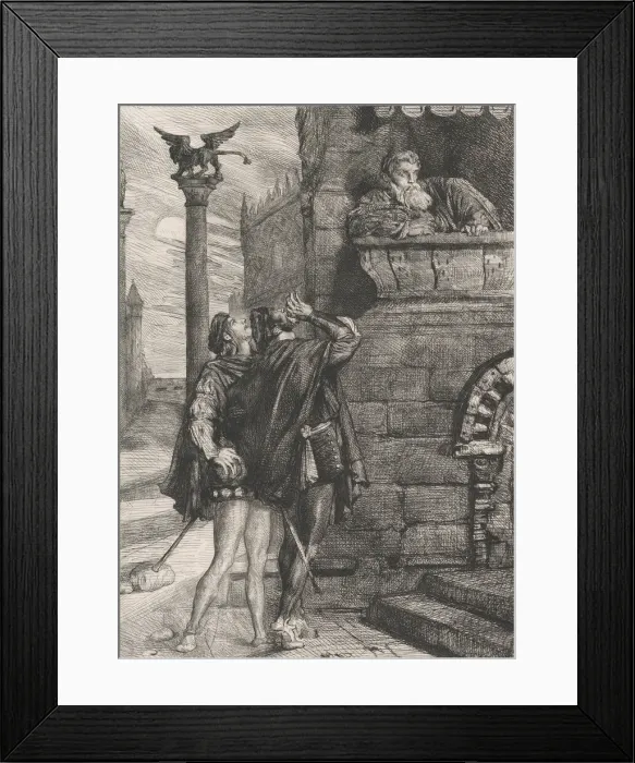Framed Print : Owake! what ho! Brabantio! thieves! thieves!: plate 1 from Othello (Act 1, Scene 1), 1844 Framed Print : Owake! what ho! Brabantio! thieves! thieves!: plate 1 from Othello (Act 1, Scene 1), 1844