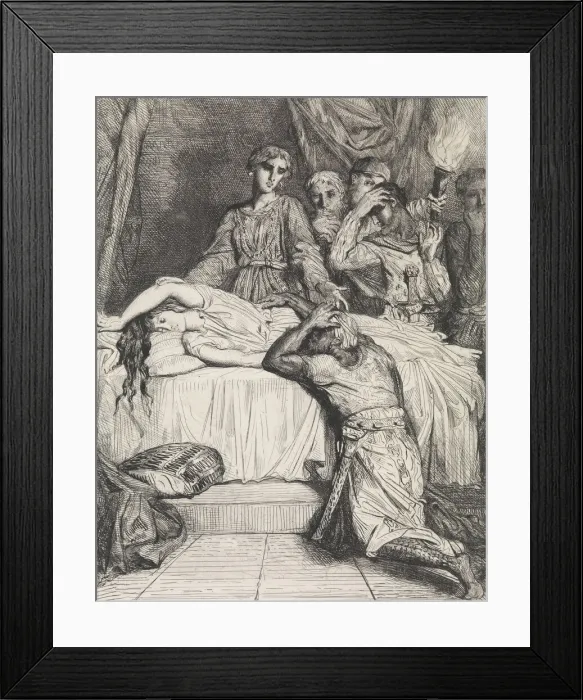 Framed Print : Oh! Oh! Oh!: plate 14 from Othello (Act 5, Scene 2), etched 1844, r Framed Print : Oh! Oh! Oh!: plate 14 from Othello (Act 5, Scene 2), etched 1844, r