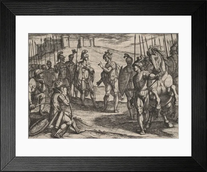 Framed Print : Plate 15: Civilis Treating with a Roman Commander, from The War of the Romans Against Framed Print : Plate 15: Civilis Treating with a Roman Commander, from The War of the Romans Against
