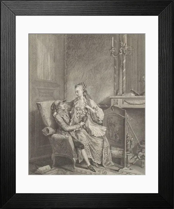 Framed Print : La Matinee (L heureuse Union), after 1789. Creator: Louis Bosse Framed Print : La Matinee (L heureuse Union), after 1789. Creator: Louis Bosse