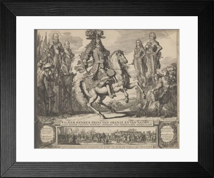 Framed Print : William III as Prince of Orange, with the four preceding Stadthouders, William I, Maurice Framed Print : William III as Prince of Orange, with the four preceding Stadthouders, William I, Maurice