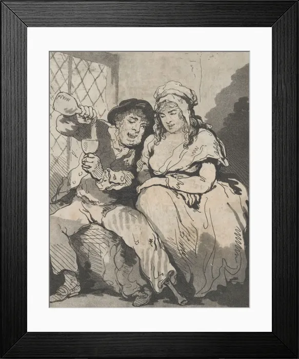 Framed Print : Courtship in Low Life, December 15, 1785. Creator: Samuel Alken