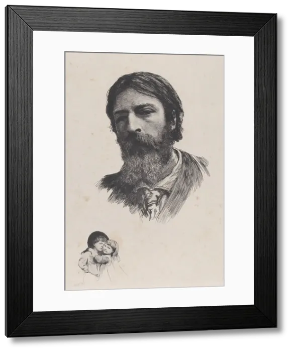 Framed Print : Hubert Herkomer A. R. A. and His Children, after 1879. Creator: Unknown Framed Print : Hubert Herkomer A. R. A. and His Children, after 1879. Creator: Unknown
