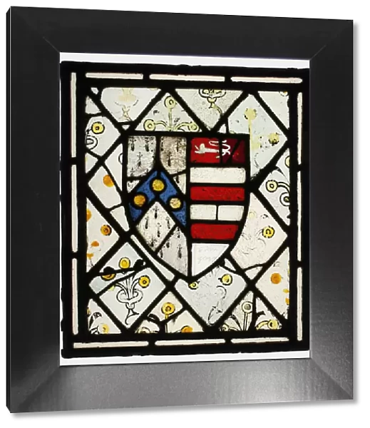 Panel with Heraldic Shield of Johnson, British, ca. 1500. Creator: Unknown