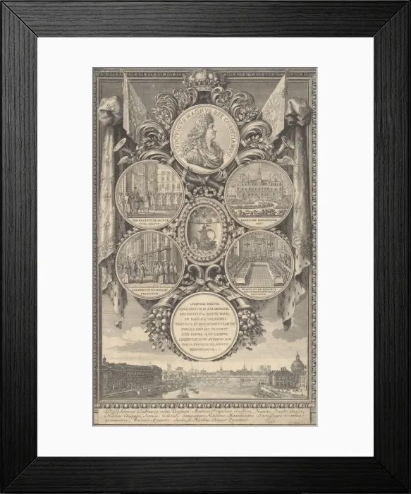 Framed Print : The Reception of Louis XIV at the Hotel de Ville on the Occasion of his Recovery Framed Print : The Reception of Louis XIV at the Hotel de Ville on the Occasion of his Recovery