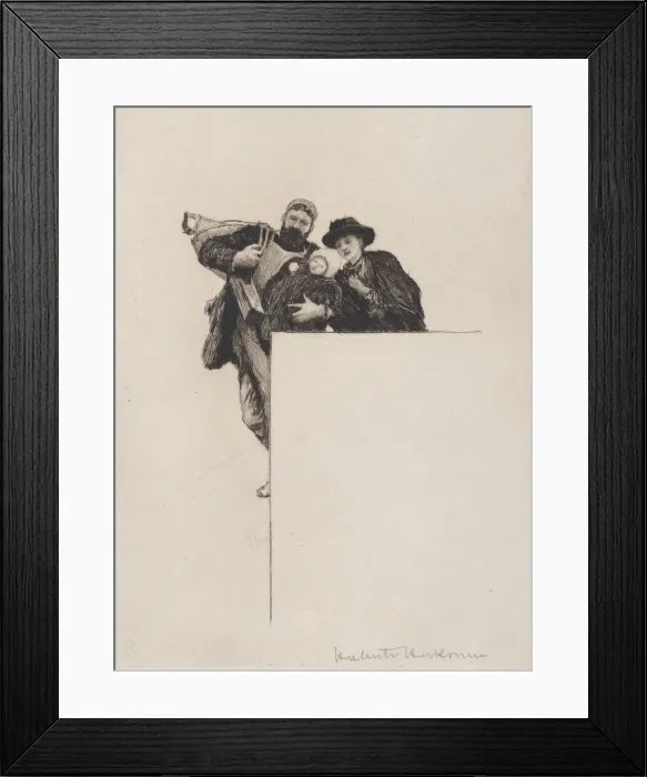 Framed Print : Invitation with vignette from The First Born'(without text), 1887 Framed Print : Invitation with vignette from The First Born'(without text), 1887