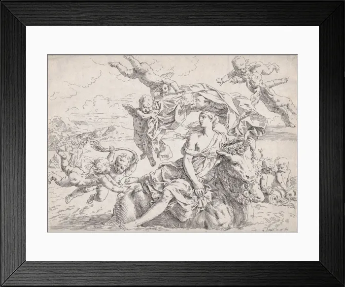 Framed Print : The Rape of Europa, after Reni, ca. 1636. Creator: Simone Cantarini Framed Print : The Rape of Europa, after Reni, ca. 1636. Creator: Simone Cantarini