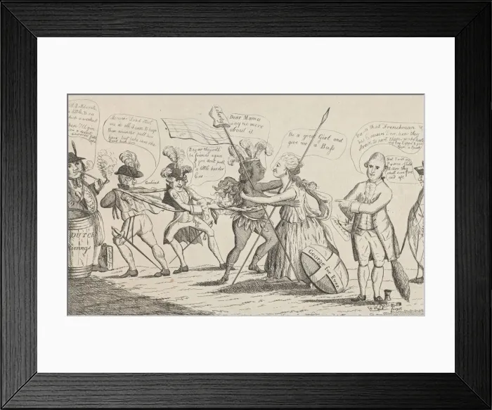 Framed Print : The Reconciliation Between Britannia and Her Daughter America, May 11, 1782 Framed Print : The Reconciliation Between Britannia and Her Daughter America, May 11, 1782