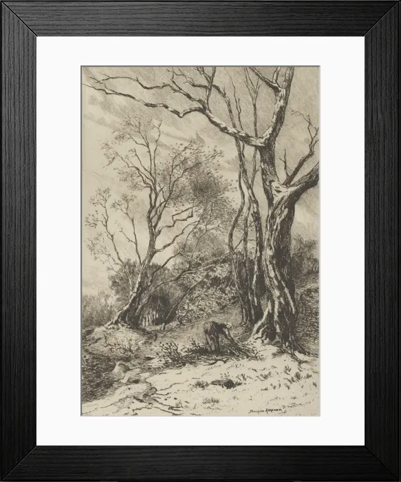 Framed Print : En Hiver. 19th century. Creator: Tancrede Abraham Framed Print : En Hiver. 19th century. Creator: Tancrede Abraham