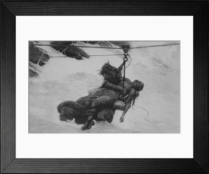 Framed Print : Saved, 1889. Creator: Winslow Homer Framed Print : Saved, 1889. Creator: Winslow Homer