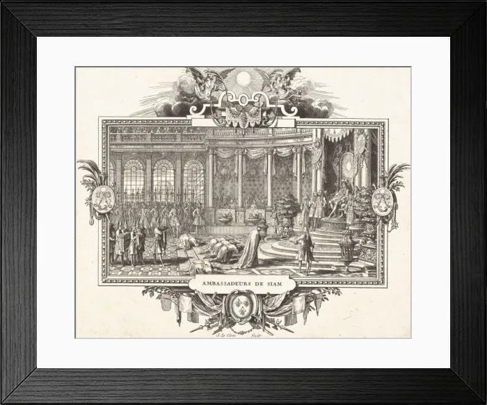 Framed Print : Ambassador of Siam before Louis XIV. n. d. n. d Creator Framed Print : Ambassador of Siam before Louis XIV. n. d. n. d Creator
