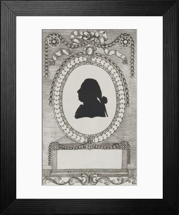 Framed Print : Silhouette of Graf Ferrari, 1784-1834. Creator: Wilhelm Ackermann Framed Print : Silhouette of Graf Ferrari, 1784-1834. Creator: Wilhelm Ackermann