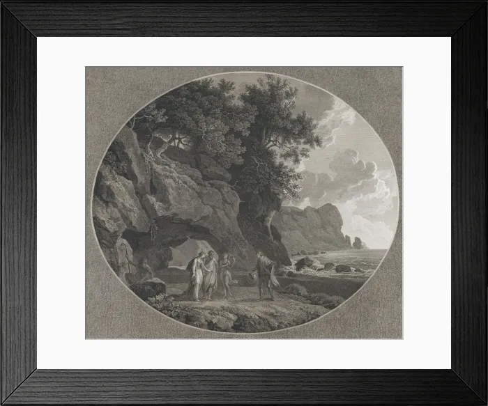 Framed Print : The Tempest, Act I: Ferdinand and Miranda, 1788. Creator: Samuel Middiman Framed Print : The Tempest, Act I: Ferdinand and Miranda, 1788. Creator: Samuel Middiman
