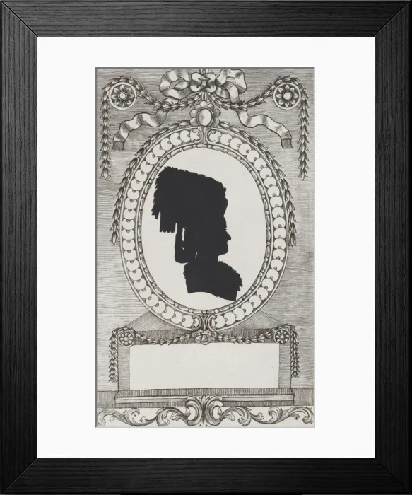 Framed Print : Silhouette of Trapp, Stiftsfraulein, 1784-1834. Creator: Wilhelm Ackermann Framed Print : Silhouette of Trapp, Stiftsfraulein, 1784-1834. Creator: Wilhelm Ackermann