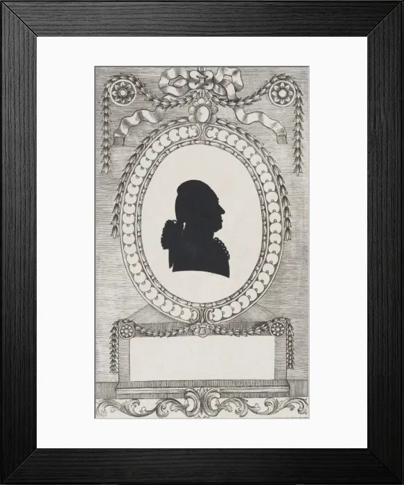 Framed Print : Silhouette of Graf Lodroni, 1784-1834. Creator: Wilhelm Ackermann Framed Print : Silhouette of Graf Lodroni, 1784-1834. Creator: Wilhelm Ackermann