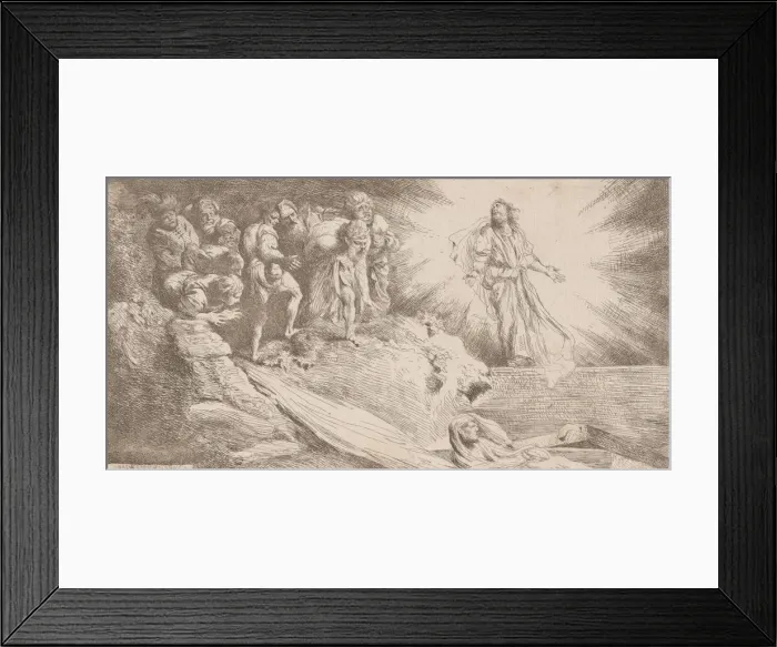 Framed Print : Resurrection of Lazarus, 1645. Creator: Salvatore Castiglione Framed Print : Resurrection of Lazarus, 1645. Creator: Salvatore Castiglione