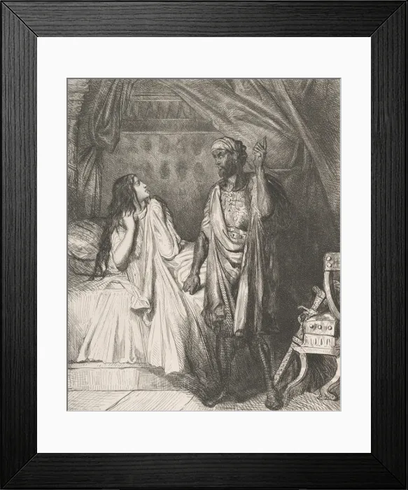 Framed Print : Have you pray d tonight, Dedesmona?: plate 12 from Othello (Act 5 Framed Print : Have you pray d tonight, Dedesmona?: plate 12 from Othello (Act 5