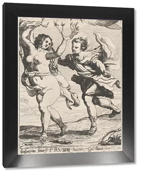 Daphne fleeing from Apollo, with Cupid overhead, 1631. Creator: Willem Panneels