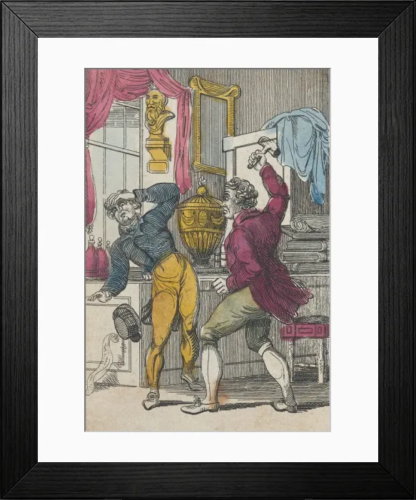 Framed Print : Auctioneer & Lawyer, Auctioneer Knocking Down a Bad Lot, early 19th century Framed Print : Auctioneer & Lawyer, Auctioneer Knocking Down a Bad Lot, early 19th century