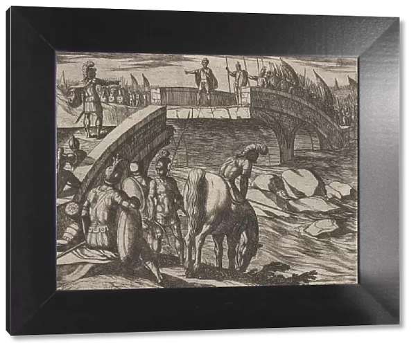 Plate 36: Civilis and Cerialis Meet on a Broken Bridge to Reach an Accord