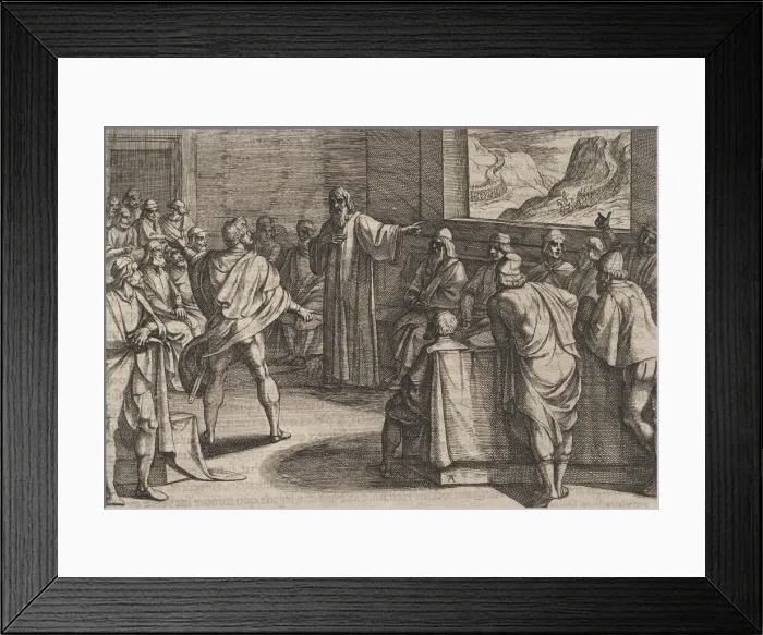 Framed Print : Plate 23: Conference on What Steps to Take Upon the Romans New Troops Approaching Across Framed Print : Plate 23: Conference on What Steps to Take Upon the Romans New Troops Approaching Across