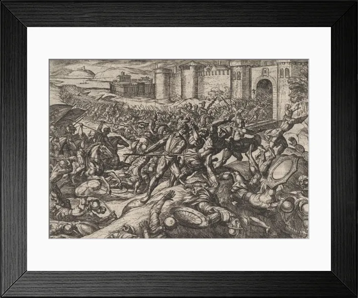 Framed Print : Plate 9: The Romans Defeated by the Dutch Troops at Bonna Framed Print : Plate 9: The Romans Defeated by the Dutch Troops at Bonna