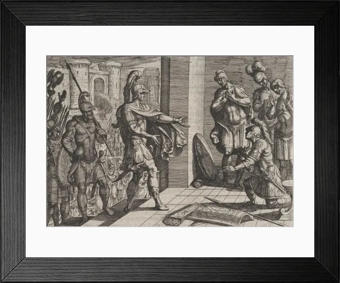 Framed Print : Plate 26: Cerialis Pardons and Relieves Roman Soliders who had Helped Civilis Framed Print : Plate 26: Cerialis Pardons and Relieves Roman Soliders who had Helped Civilis
