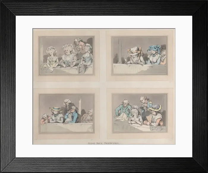 Framed Print : Side Box Sketches, June 5, 1786. Creator: Samuel Alken Framed Print : Side Box Sketches, June 5, 1786. Creator: Samuel Alken