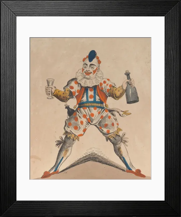 Framed Print : Mr. Grimaldi as Clown, July 13, 1822. Creator: Possibly Piercy Roberts (British Framed Print : Mr. Grimaldi as Clown, July 13, 1822. Creator: Possibly Piercy Roberts (British