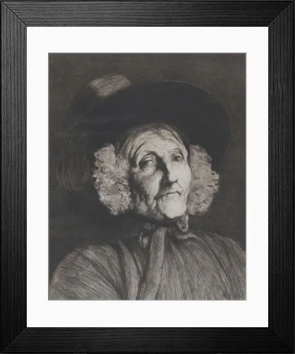 Framed Print : Welsh Woman, 1878. Creator: Hubert von Herkomer Framed Print : Welsh Woman, 1878. Creator: Hubert von Herkomer