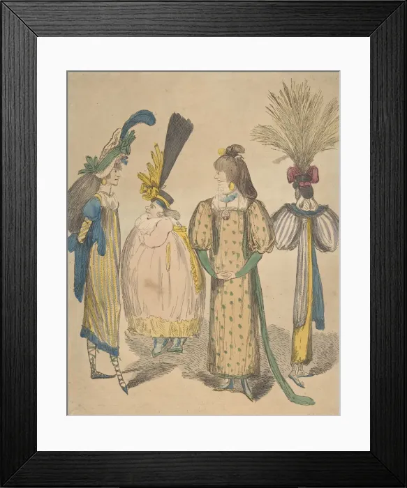 Framed Print : Waggoners Frocks or No Bodys of 1795, August 4, 1795. Creator: Anon