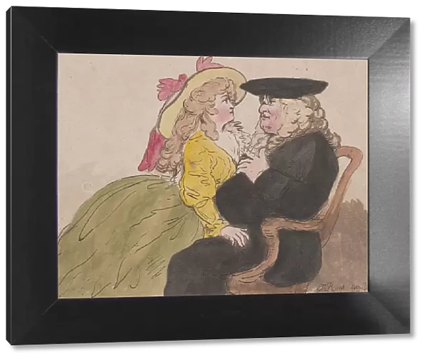 Lady on a Lawyers Knee—Romance, February 8, 1787. Creator: William Henry Wood