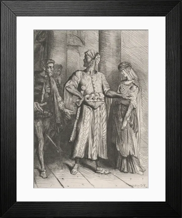 Framed Print : Honest Iago, my Desdemona must I leave to thee: plate 4 from Othell Framed Print : Honest Iago, my Desdemona must I leave to thee: plate 4 from Othell