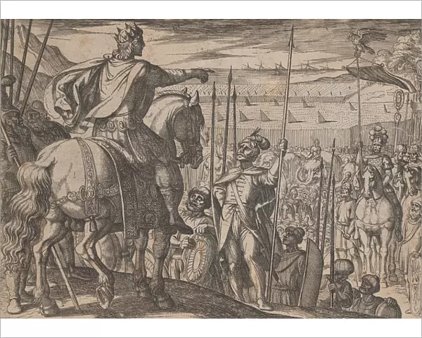 Plate 3: Alexander Instructing his Soldiers, from The Deeds of Alexander the Great, 1608