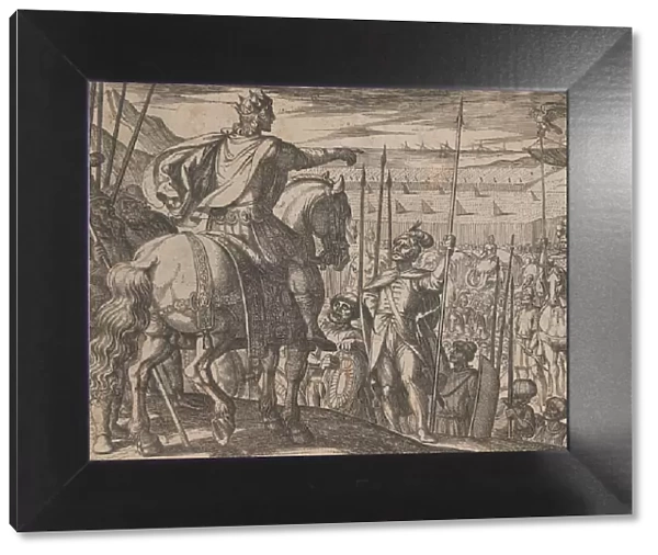 Plate 3: Alexander Instructing his Soldiers, from The Deeds of Alexander the Great, 1608