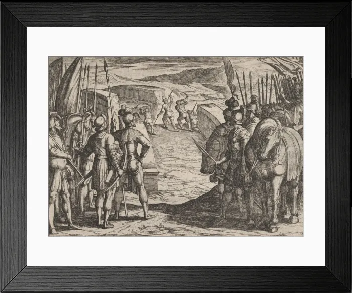 Framed Print : Plate 35: The Batavians Become Afraid and Begin Peace Talks Framed Print : Plate 35: The Batavians Become Afraid and Begin Peace Talks