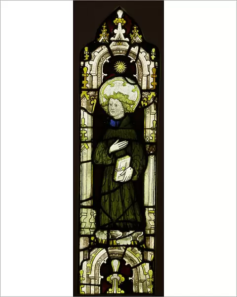 Stained Glass Panel with an Angel, British, ca. 1450. Creator: Unknown