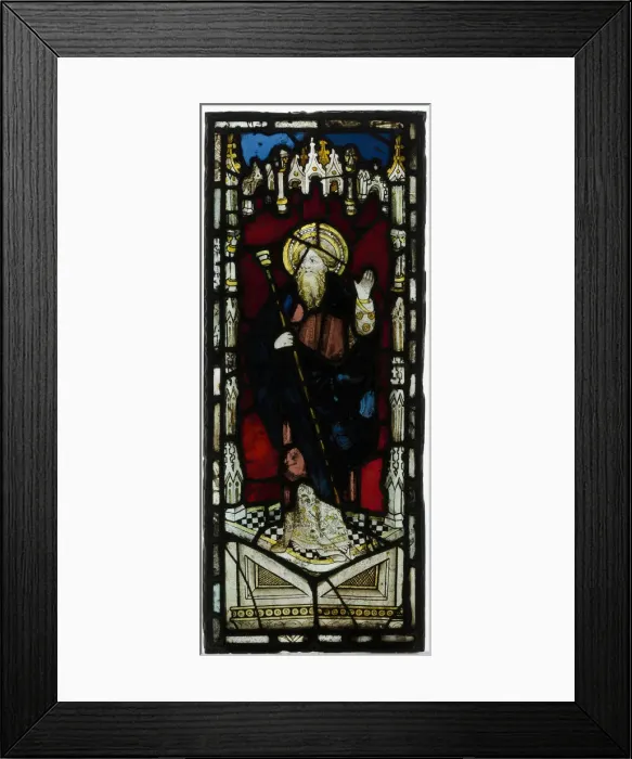 Framed Print : Panel with St. Anthony Abbot, British, 15th-16th century. Creator: Unknown Framed Print : Panel with St. Anthony Abbot, British, 15th-16th century. Creator: Unknown
