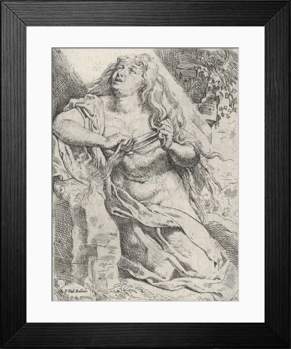 Framed Print : Mary Magdalen in the wilderness, ca. 1613-14. Creator: Willem Pietersz. Buytewech Framed Print : Mary Magdalen in the wilderness, ca. 1613-14. Creator: Willem Pietersz. Buytewech