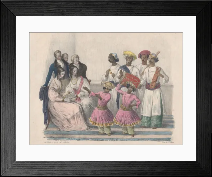 Framed Print : Bayees or Dancing Boys; from Twenty four Plates Illustrative of Hindoo Framed Print : Bayees or Dancing Boys; from Twenty four Plates Illustrative of Hindoo