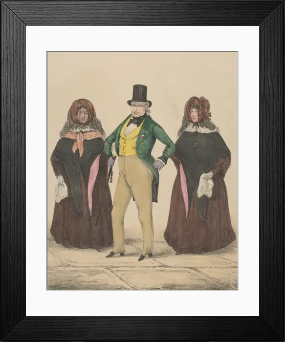 Framed Print : Vive la France, French'Style in Broadway, 1840. Creator: Alfred E. Baker Framed Print : Vive la France, French'Style in Broadway, 1840. Creator: Alfred E. Baker