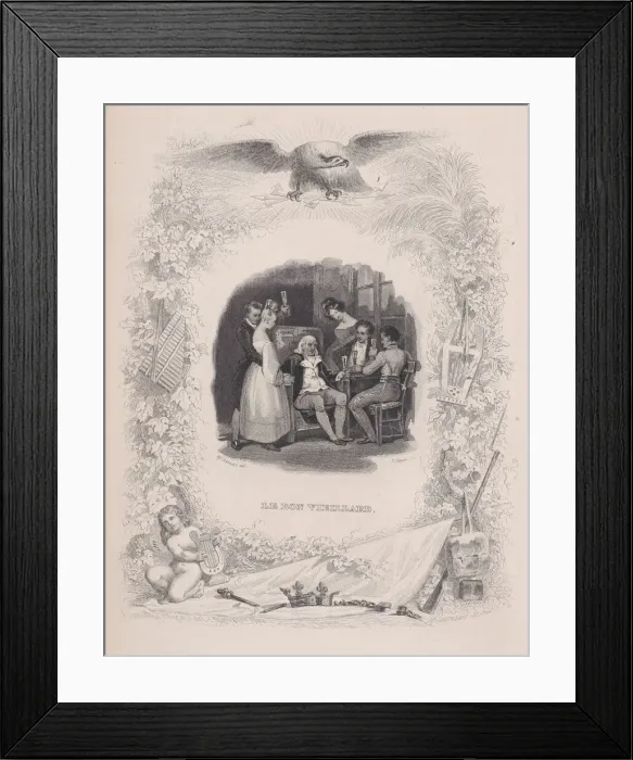 Framed Print : The Good Old Man from The Songs of Beranger, 1829. Creator: Melchior Peronard Framed Print : The Good Old Man from The Songs of Beranger, 1829. Creator: Melchior Peronard