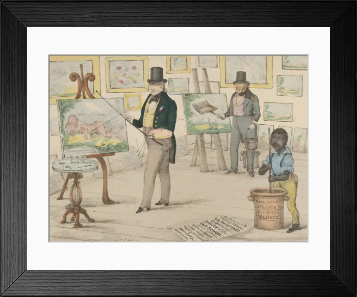 Framed Print : Vive la France, Marchands de Tableaux'se Preparant pour la Vente Publique / Framed Print : Vive la France, Marchands de Tableaux'se Preparant pour la Vente Publique /
