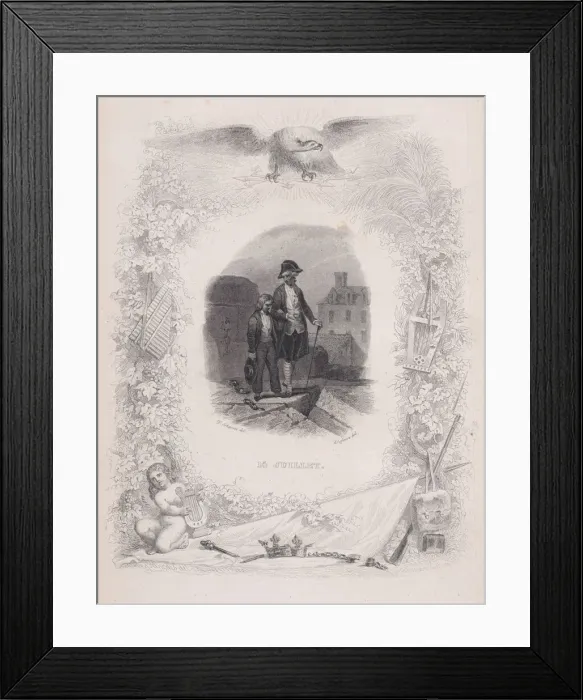 Framed Print : July Fourteenth from The Songs of Beranger, 1829. Creator: Melchior Peronard Framed Print : July Fourteenth from The Songs of Beranger, 1829. Creator: Melchior Peronard